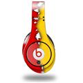 WraptorSkinz Skin Decal Wrap compatible with Original Beats Studio Headphones Ripped Colors Red Yellow Skin Only (HEADPHONES NOT INCLUDED)