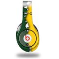 WraptorSkinz Skin Decal Wrap compatible with Original Beats Studio Headphones Ripped Colors Green Yellow Skin Only (HEADPHONES NOT INCLUDED)