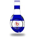 WraptorSkinz Skin Decal Wrap compatible with Original Beats Studio Headphones Kearas Psycho Stripes Blue and White Skin Only (HEADPHONES NOT INCLUDED)