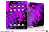iPad Skin Halftone Splatter Hot Pink Purple (fits iPad 2 through iPad 4)