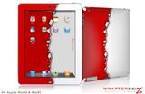 iPad Skin Ripped Colors Red White (fits iPad 2 through iPad 4)