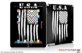 iPad Skin Brushed USA American Flag USA (fits iPad 2 through iPad 4)