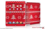 iPad Skin Ugly Holiday Christmas Sweater - Christmas Trees Red 01 (fits iPad 2 through iPad 4)