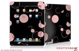iPad Skin Lots of Dots Pink on Black (fits iPad 2 through iPad 4)