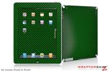 iPad Skin Carbon Fiber Green (fits iPad 2 through iPad 4)