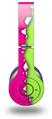 WraptorSkinz Skin Decal Wrap compatible with Original Beats Wireless Headphones Ripped Colors Hot Pink Neon Green Skin Only (HEADPHONES NOT INCLUDED)
