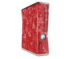 Triangle Mosaic Red Decal Style Skin for XBOX 360 Slim Vertical