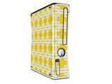 Boxed Yellow Decal Style Skin for XBOX 360 Slim Vertical