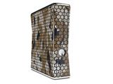 HEX Mesh Camo 01 Tan Decal Style Skin for XBOX 360 Slim Vertical