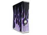 Metal Flames Purple Decal Style Skin for XBOX 360 Slim Vertical