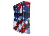Ole Glory Bald Eagle Decal Style Skin for XBOX 360 Slim Vertical