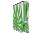Rising Sun Japanese Flag Green Decal Style Skin for XBOX 360 Slim Vertical