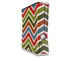 Zig Zag Colors 01 Decal Style Skin for XBOX 360 Slim Vertical