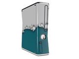 Ripped Colors Gray Seafoam Green Decal Style Skin for XBOX 360 Slim Vertical