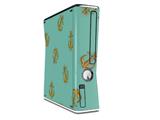 Anchors Away Seafoam Green Decal Style Skin for XBOX 360 Slim Vertical