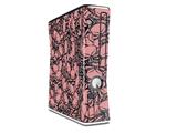 Scattered Skulls Pink Decal Style Skin for XBOX 360 Slim Vertical