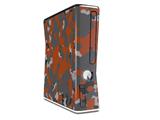 WraptorCamo Old School Camouflage Camo Orange Burnt Decal Style Skin for XBOX 360 Slim Vertical