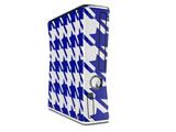 Houndstooth Royal Blue Decal Style Skin for XBOX 360 Slim Vertical