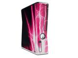 Lightning Pink Decal Style Skin for XBOX 360 Slim Vertical