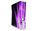 Lightning Purple Decal Style Skin for XBOX 360 Slim Vertical