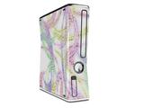 Neon Swoosh on White Decal Style Skin for XBOX 360 Slim Vertical