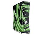 Alecias Swirl 02 Green Decal Style Skin for XBOX 360 Slim Vertical