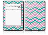 Zig Zag Teal Pink and Gray - Decal Style Skin fits Amazon Kindle Paperwhite (Original)