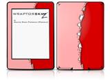 Ripped Colors Pink Red - Decal Style Skin fits Amazon Kindle Paperwhite (Original)