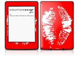 Big Kiss White Lips on Red - Decal Style Skin fits Amazon Kindle Paperwhite (Original)