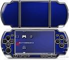 Sony PSP 3000 Decal Style Skin - Carbon Fiber Blue and Chrome