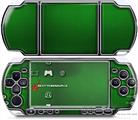 Sony PSP 3000 Decal Style Skin - Carbon Fiber Green and Chrome