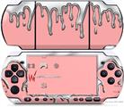 Sony PSP 3000 Decal Style Skin - Chrome Drip On Pink