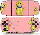 Sony PSP 3000 Decal Style Skin - Puppy Dog on Pink