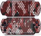 Sony PSP 3000 Decal Style Skin - HEX Mesh Camo 01 Red