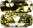 Sony PSP 3000 Decal Style Skin - Radioactive Yellow