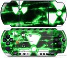Sony PSP 3000 Decal Style Skin - Radioactive Green