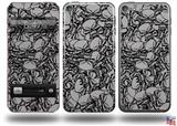Scattered Skulls Gray Decal Style Vinyl Skin - fits Apple iPod Touch 5G (IPOD NOT INCLUDED)