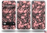 Scattered Skulls Pink Decal Style Vinyl Skin - fits Apple iPod Touch 5G (IPOD NOT INCLUDED)