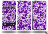 Scattered Skulls Purple Decal Style Vinyl Skin - fits Apple iPod Touch 5G (IPOD NOT INCLUDED)