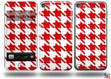 Houndstooth Red Decal Style Vinyl Skin - fits Apple iPod Touch 5G (IPOD NOT INCLUDED)