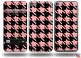 Houndstooth Pink on Black Decal Style Vinyl Skin - fits Apple iPod Touch 5G (IPOD NOT INCLUDED)