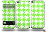 Houndstooth Neon Lime Green Decal Style Vinyl Skin - fits Apple iPod Touch 5G (IPOD NOT INCLUDED)