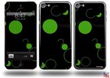 Lots of Dots Green on Black Decal Style Vinyl Skin - fits Apple iPod Touch 5G (IPOD NOT INCLUDED)