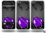 Barbwire Heart Purple Decal Style Vinyl Skin - fits Apple iPod Touch 5G (IPOD NOT INCLUDED)