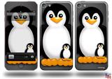 Penguins on Black Decal Style Vinyl Skin - fits Apple iPod Touch 5G (IPOD NOT INCLUDED)