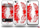Big Kiss Red Lips on White Decal Style Vinyl Skin - fits Apple iPod Touch 5G (IPOD NOT INCLUDED)