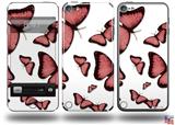 Butterflies Pink Decal Style Vinyl Skin - fits Apple iPod Touch 5G (IPOD NOT INCLUDED)