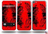 Big Kiss Black on Red Decal Style Vinyl Skin - fits Apple iPod Touch 5G (IPOD NOT INCLUDED)