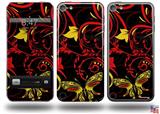 Twisted Garden Red and Yellow Decal Style Vinyl Skin - fits Apple iPod Touch 5G (IPOD NOT INCLUDED)