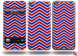 Zig Zag Red White and Blue Decal Style Vinyl Skin - fits Apple iPod Touch 5G (IPOD NOT INCLUDED)